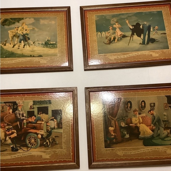 Vtg  The Gay Nineties Set of 4 Picture Frames - Picture 2 of 14